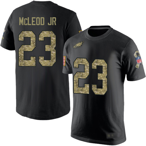 Men Philadelphia Eagles #23 Rodney McLeod Black Camo Salute to Service NFL T Shirt->philadelphia eagles->NFL Jersey